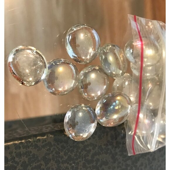 Clear Glass Dome Flat Cabochon Marbles .75" Diameter Set Of 50 - Picture 2 of 7